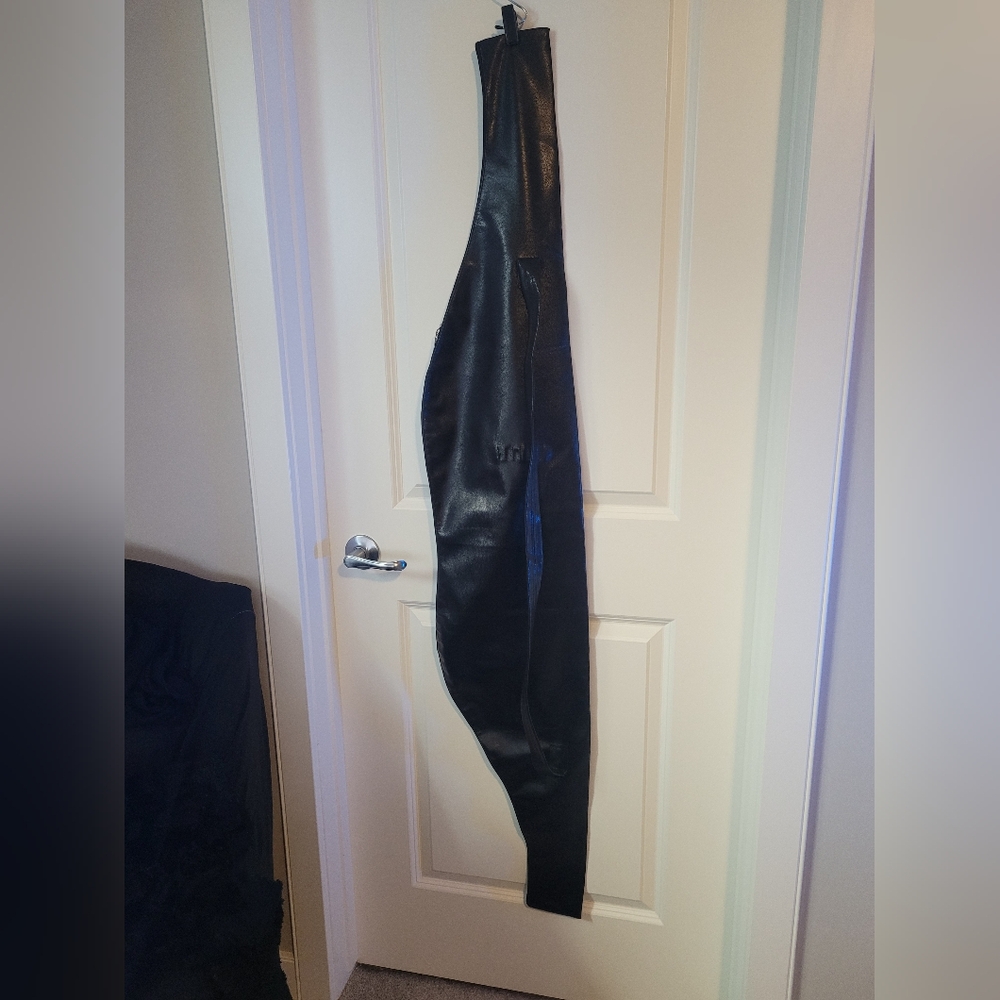 Black faux Leather recurve Bow Bag
